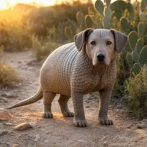 Armadillo + Dog