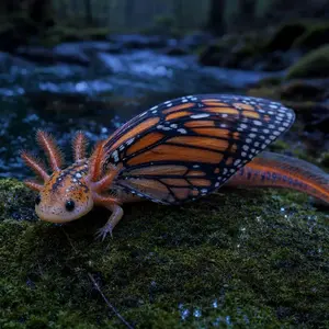 Axolotl + Butterfly