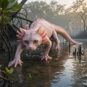 Axolotl + Cat
