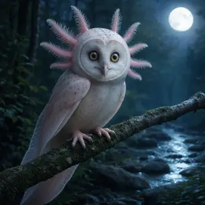 Axolotl + Owl