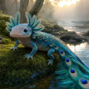 Axolotl + Peacock