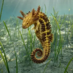Axolotl + Seahorse