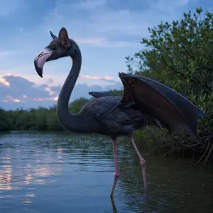Bat + Flamingo