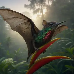 Bat + Hummingbird