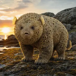 Bear + Pufferfish