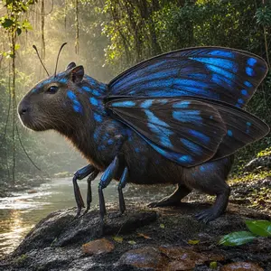 Butterfly + Capybara