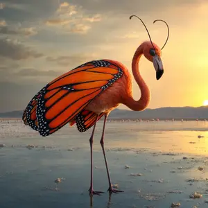 Butterfly + Flamingo