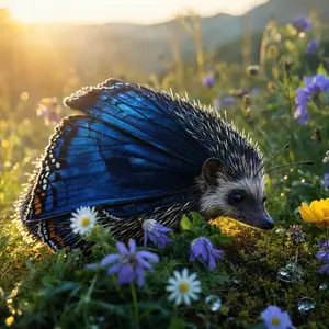 Butterfly + Hedgehog