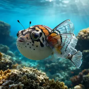 Butterfly + Pufferfish