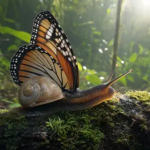 Butterfly + Snail