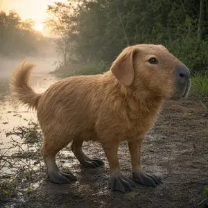 Capybara + Dog