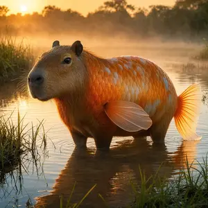 Capybara + Goldfish