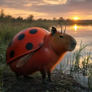 Capybara + Ladybug