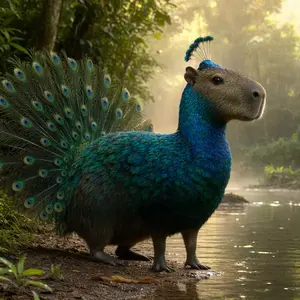 Capybara + Peacock