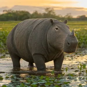 Capybara + Rhinoceros