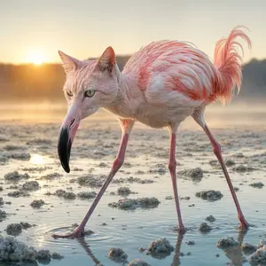 Cat + Flamingo