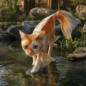 Cat + Goldfish