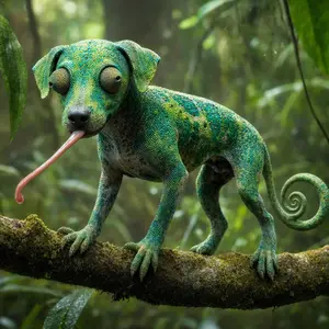 Chameleon + Dog