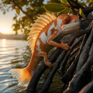 Chameleon + Goldfish