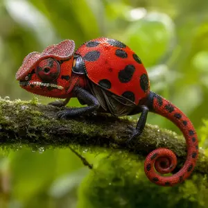 Chameleon + Ladybug