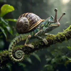 Chameleon + Snail
