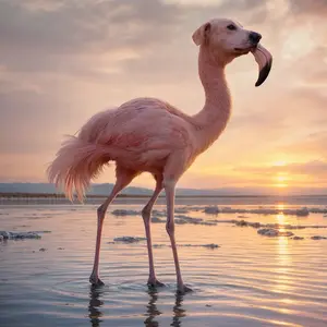 Dog + Flamingo