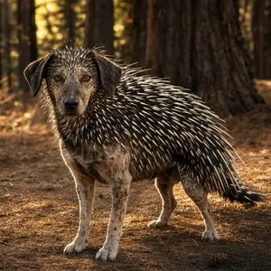Dog + Porcupine