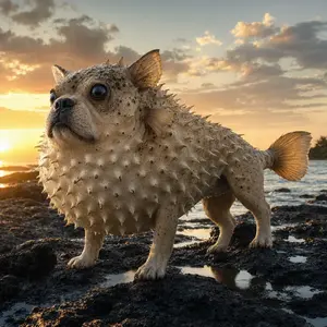 Dog + Pufferfish