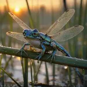 Dragonfly + Frog