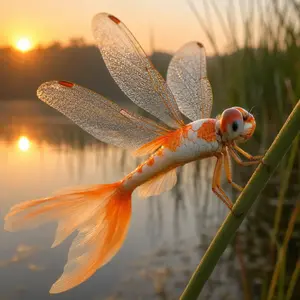 Dragonfly + Goldfish