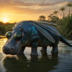 Dragonfly + Hippopotamus