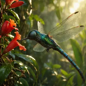 Dragonfly + Hummingbird