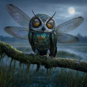 Dragonfly + Owl