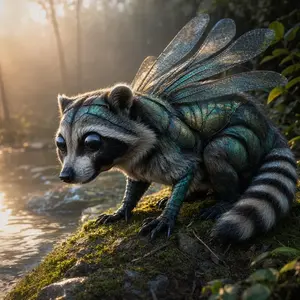 Dragonfly + Raccoon