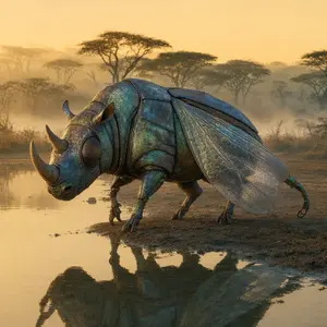 Dragonfly + Rhinoceros
