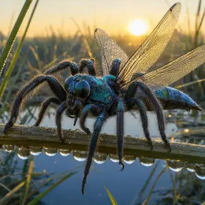 Dragonfly + Tarantula