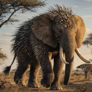 Elephant + Porcupine