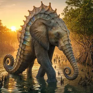 Elephant + Seahorse