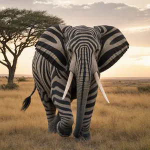 Elephant + Zebra