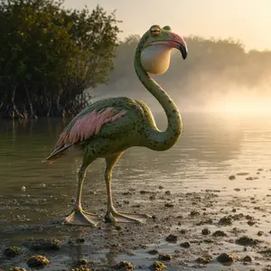 Flamingo + Frog