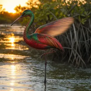 Flamingo + Hummingbird