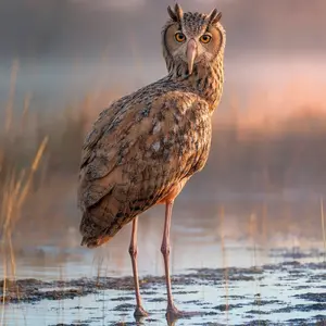 Flamingo + Owl