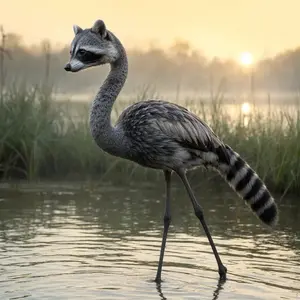Flamingo + Raccoon