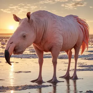 Flamingo + Rhinoceros