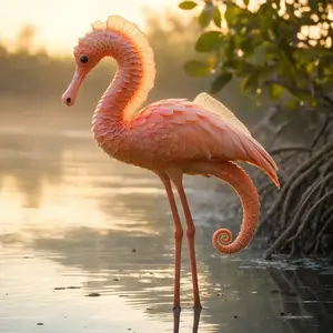 Flamingo + Seahorse