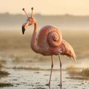 Flamingo + Snail