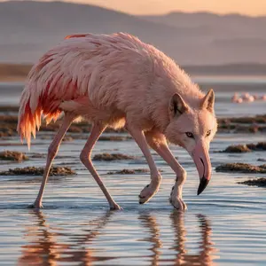 Flamingo + Wolf