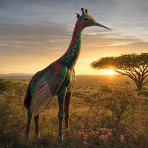 Giraffe + Hummingbird
