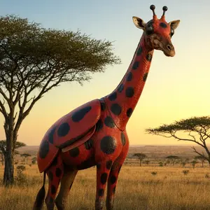 Giraffe + Ladybug