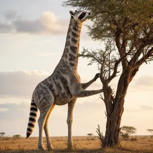 Giraffe + Raccoon